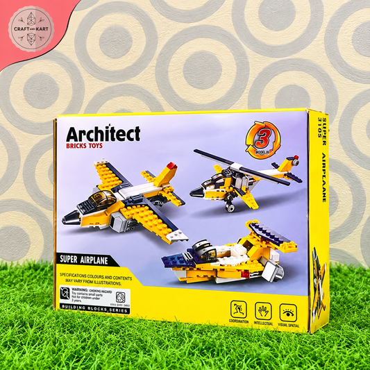 Brick Building Educational Fun Learning Architect Bricks Super Airplane