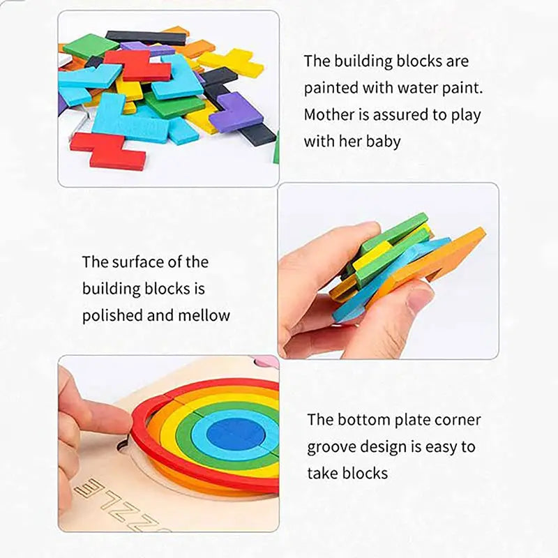 3 in 1 Wooden Puzzle For Kids - Craft and Kart