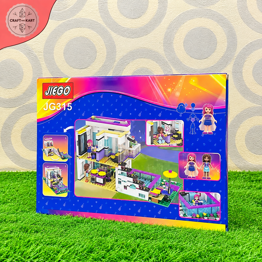 Brick Building Girls Dream House Building Blocks Set (598+ Pcs)