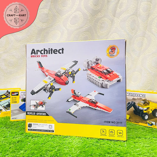 Architect 3-in-1 Propeller Adventures Building Bricks Toy Set