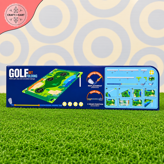 Golf Drive Trainer Set 22+ Pcs – Indoor Golf Practice Game for Kids & Adults | Putting Green & Golf Training Kit