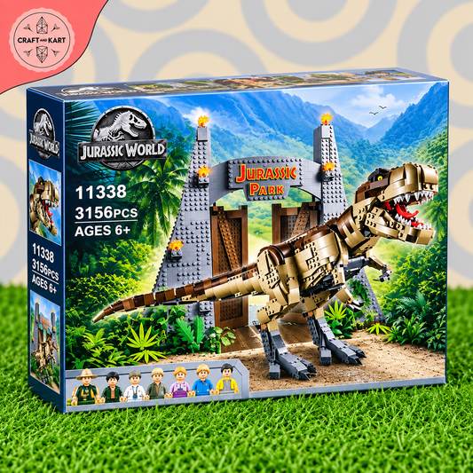 Jurassic World Dinosaur Building Blocks Set 3156 PCS | T-Rex & Jurassic Park STEM Toy