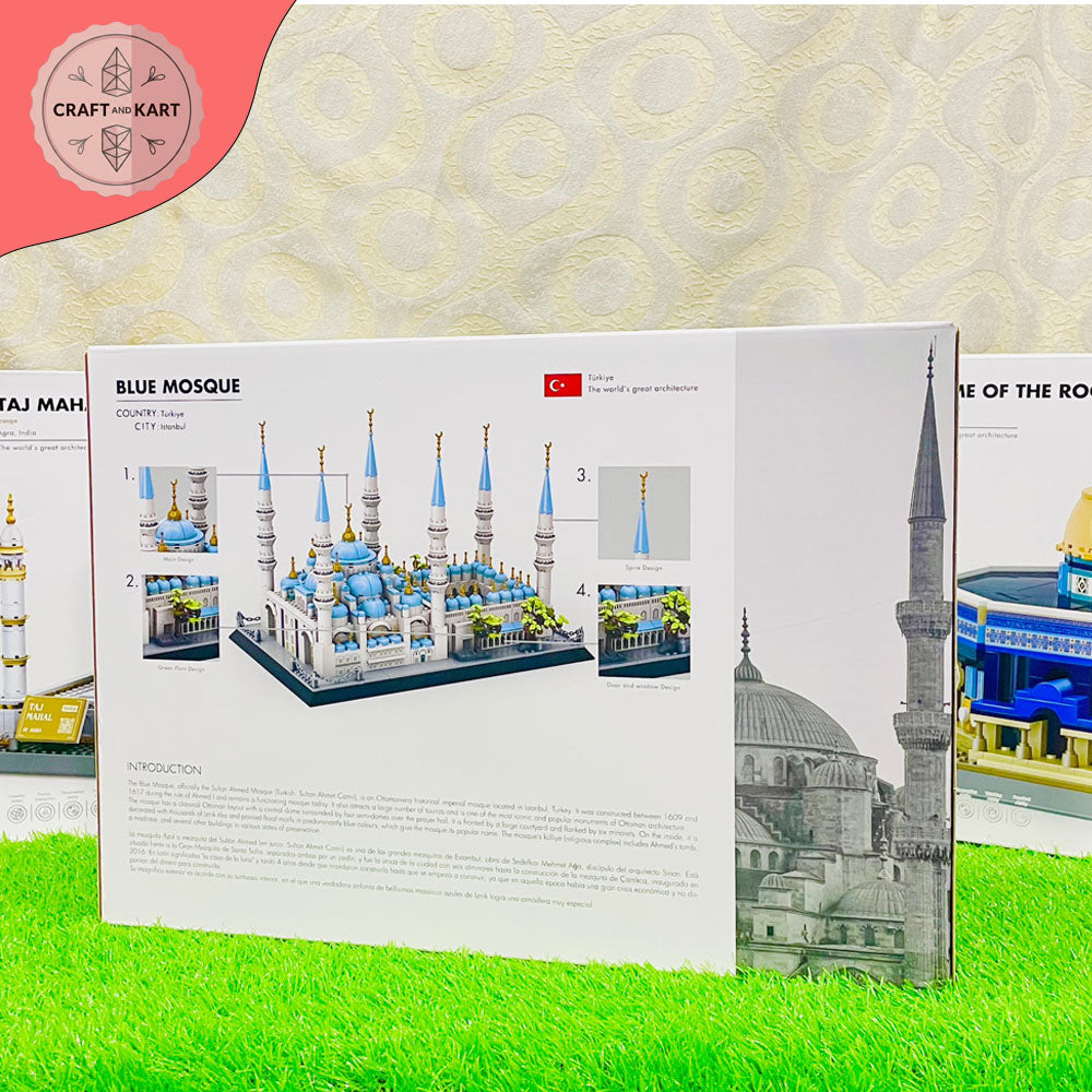 Blue Mosque Building Blocks Set | 1129 Pieces
