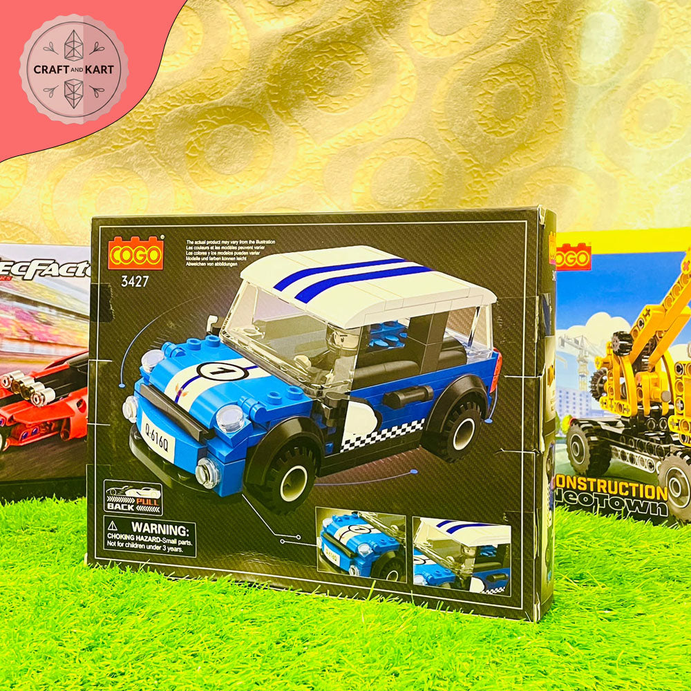 COGO Speed Crossing Mini Racing Car Building Blocks Set | 182 Pieces Educational DIY Toy for Kids 6+
