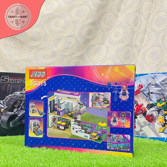 Girls Dream House Building Blocks Set (598+ Pcs) | Friends Villa Doll House Lego Compatible Brick Toy for Girls Birthday Gift
