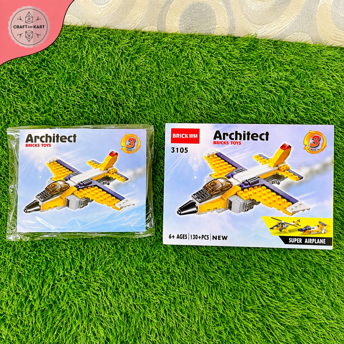 Brick Building Educational Fun Learning  Architect Bricks Super Airplane