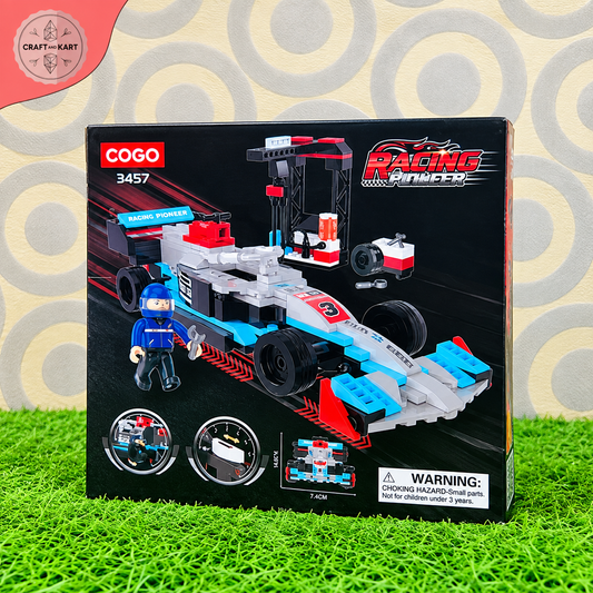 Brick Building COGO Racing Pioneer Formula Car Building Blocks Toy (Model 3457)