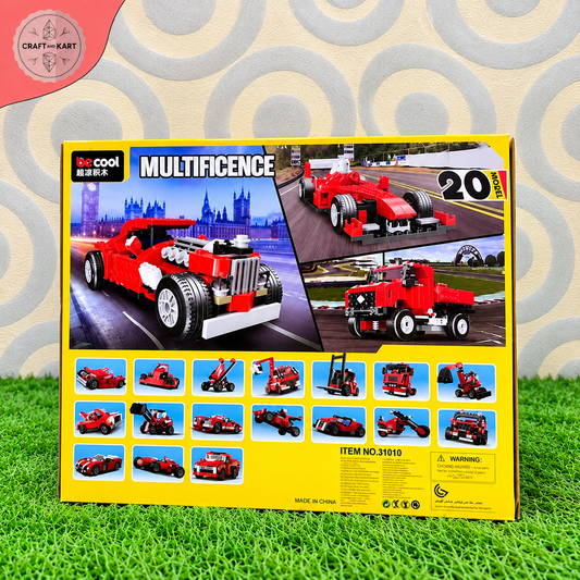 Brick Building Decool Multificence Vintage Car Building Blocks Toy for Kids