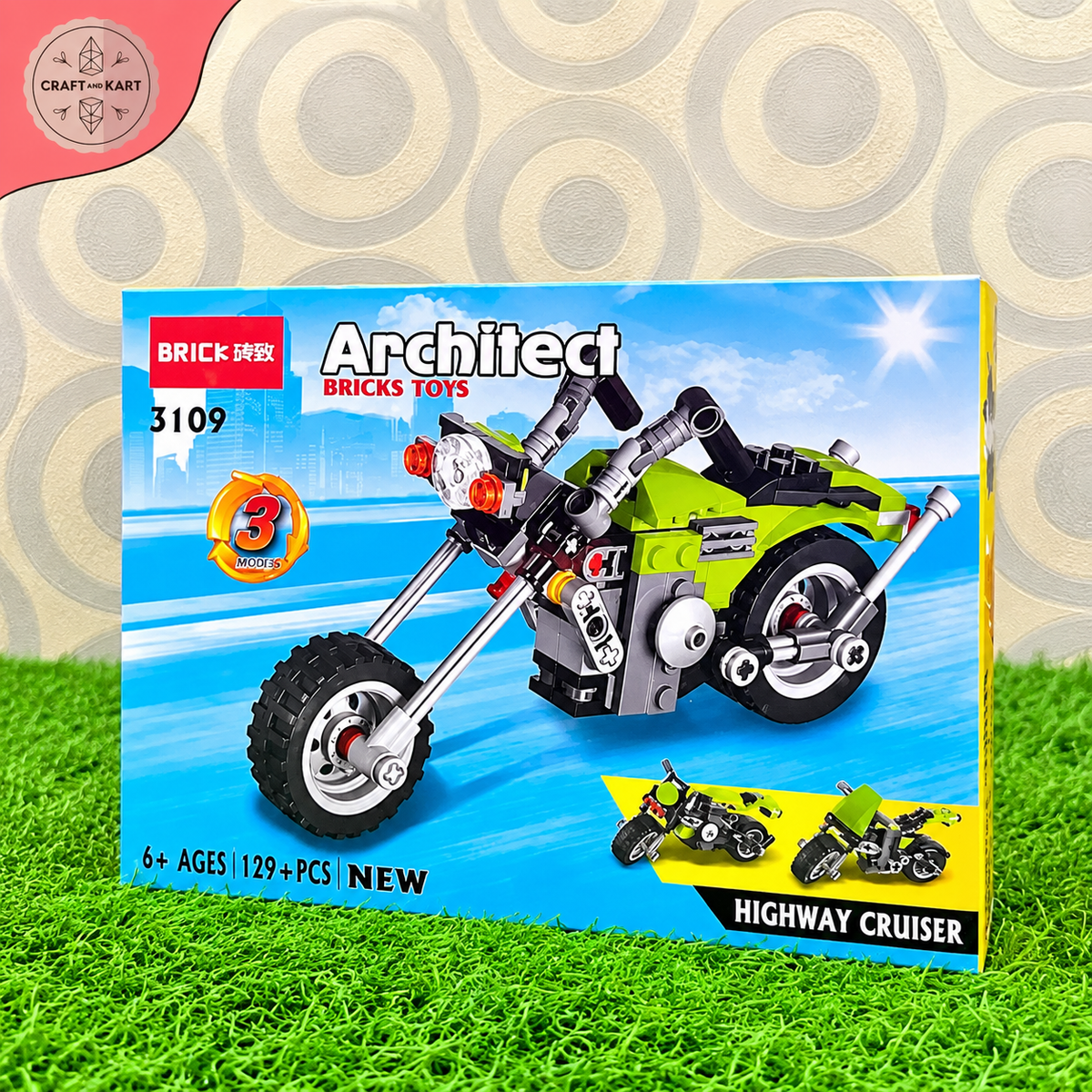 Brick Building Architect Bricks Highway Cruiser | Craft & Kart