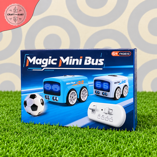 Magic Mini Bus Remote Control Toy Car for Kids – LED Light Racing Car | Craft & Kart