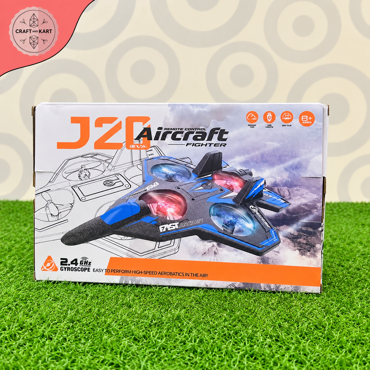 Remote Control JZ Aircraft Fighter Plane Toy – 2.4GHz Gyroscope RC Airplane with High-Speed Aerobatics for Kids 8+