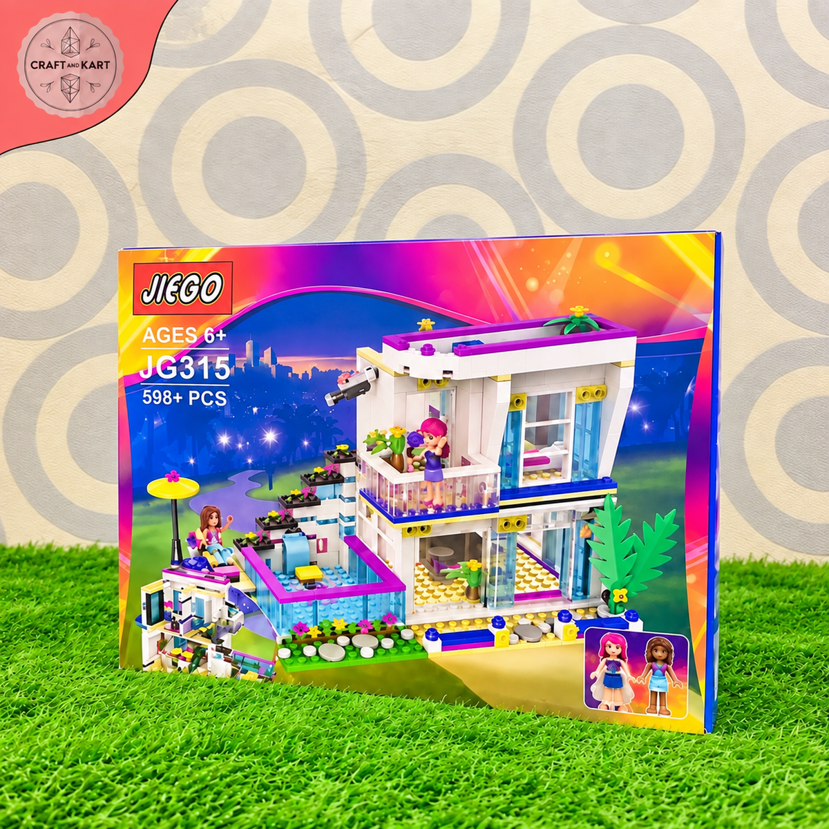 Brick Building Girls Dream House Building Blocks Set (598+ Pcs) | Craft & Kart