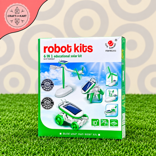6 in 1 Solar Robot DIY STEM Educational Kit Build Your Own Robot Kit Powered by the Sun with Solar Panel