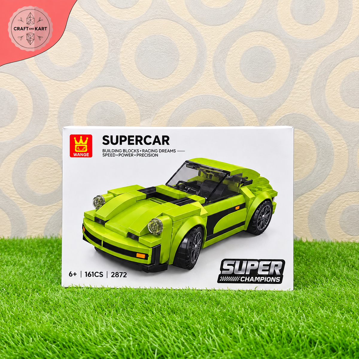 Supercar Building Blocks Toy Car Set – Creative DIY Racing Sports Car Construction Kit for Kids | Craft & Kart