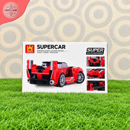 Supercar Building Blocks Set – DIY Racing Car Brick Toy, Speed Champions Sports Car Model for Kids