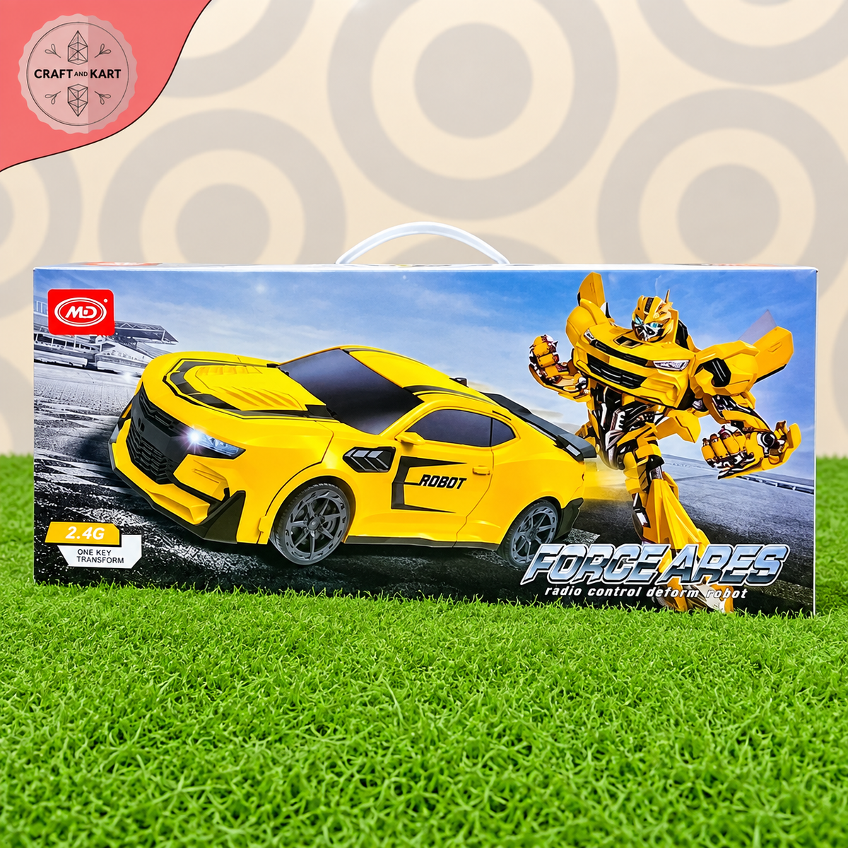 Remote Control Transforming Robot Sports Car – 2-in-1 RC Car Toy for Kids