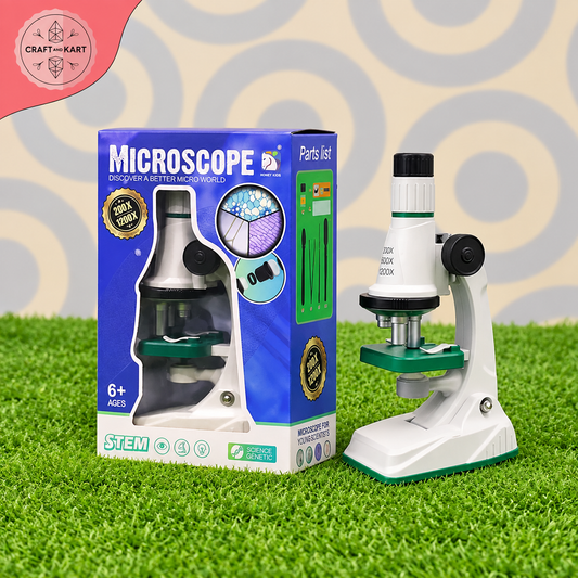 Kids Science Microscope Kit 1200X – LED STEM Educational Toy | Craft & Kart