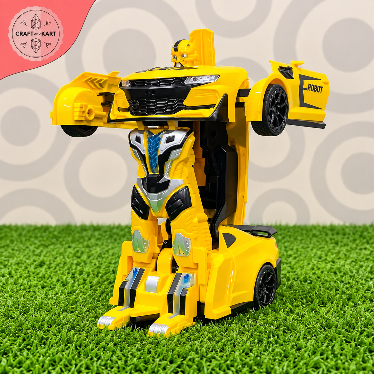 Remote Control Transforming Robot Sports Car – 2-in-1 RC Car Toy for Kids
