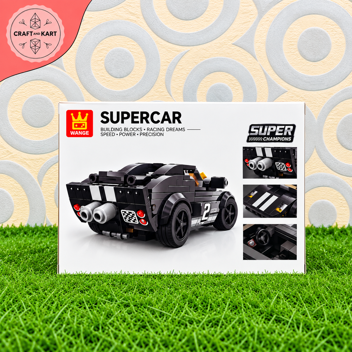 Supercar Sports Car Building Blocks Set – DIY Racing Car Toy
