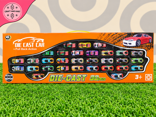 30 PCS Die-Cast Pull Back Toy Cars Set for Kids – Mini Racing Cars & Car Collection