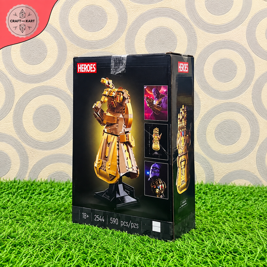 Brick Building Infinity Gauntlet Building Blocks Set – 590 Pieces Super Hero Collectible Display Model for Adults & Teens