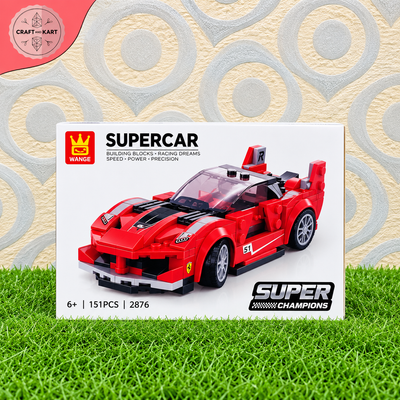 Supercar Building Blocks Set – DIY Racing Car Brick Toy, Speed Champions Sports Car Model for Kids