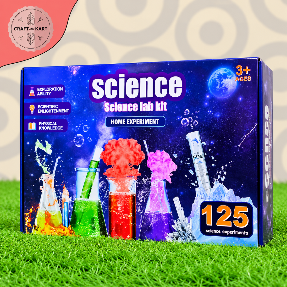 Science Lab Kit for Kids 3+ | 125 Science Experiments Home Experiment Set | Educational STEM Science Kit