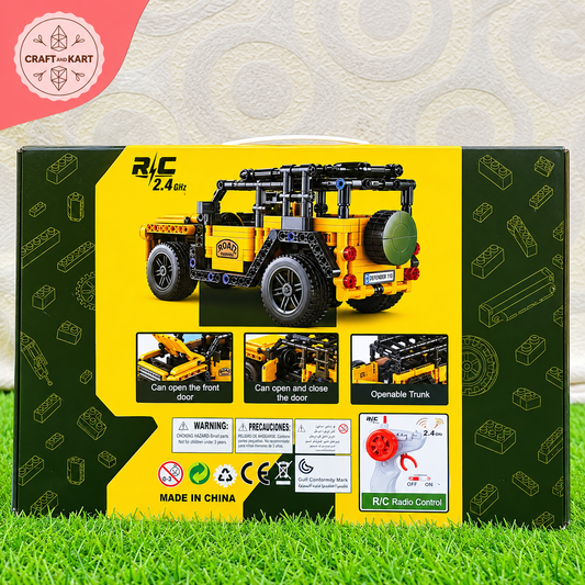 Brick Building Remote Control Off-Road Building Blocks Car (446 Pieces) – 2.4GHz RC DIY Construction Toy for Kids