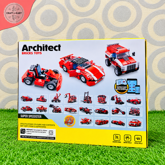 Brick Building Architect Bricks Super Speedster Building Blocks Car Toy