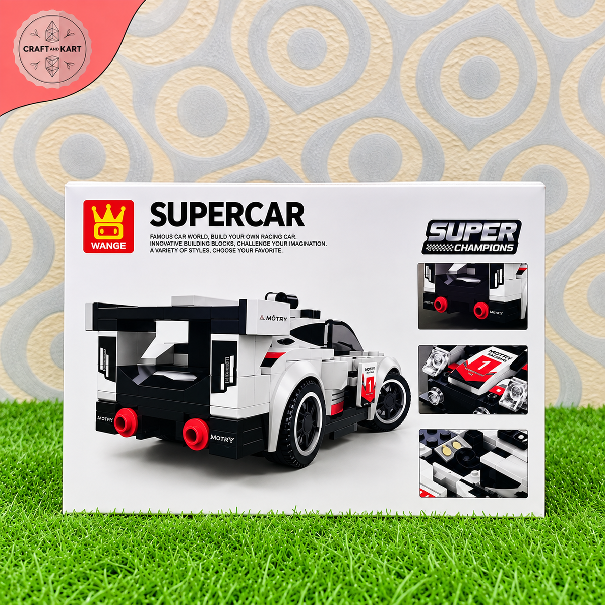 Supercar Building Blocks Set – DIY Racing Car Brick Toy, Speed Champions Sports Car Model for Kids and Collectors
