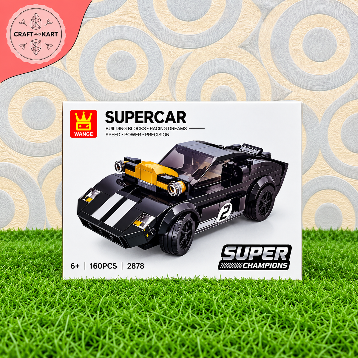 Supercar Sports Car Building Blocks Set – DIY Racing Car Toy | Craft & Kart