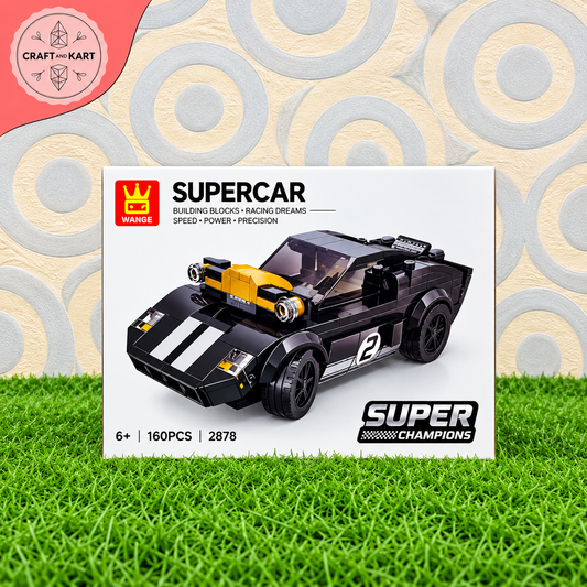 Supercar Sports Car Building Blocks Set – DIY Racing Car Toy | Craft & Kart
