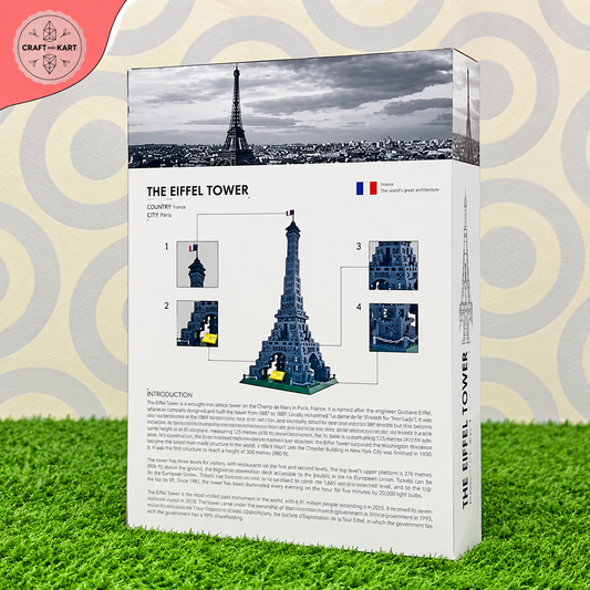Brick Building Eiffel Tower Building Blocks Set (976 Pieces) – Premium Paris Architecture Model Kit for Adults & Kids