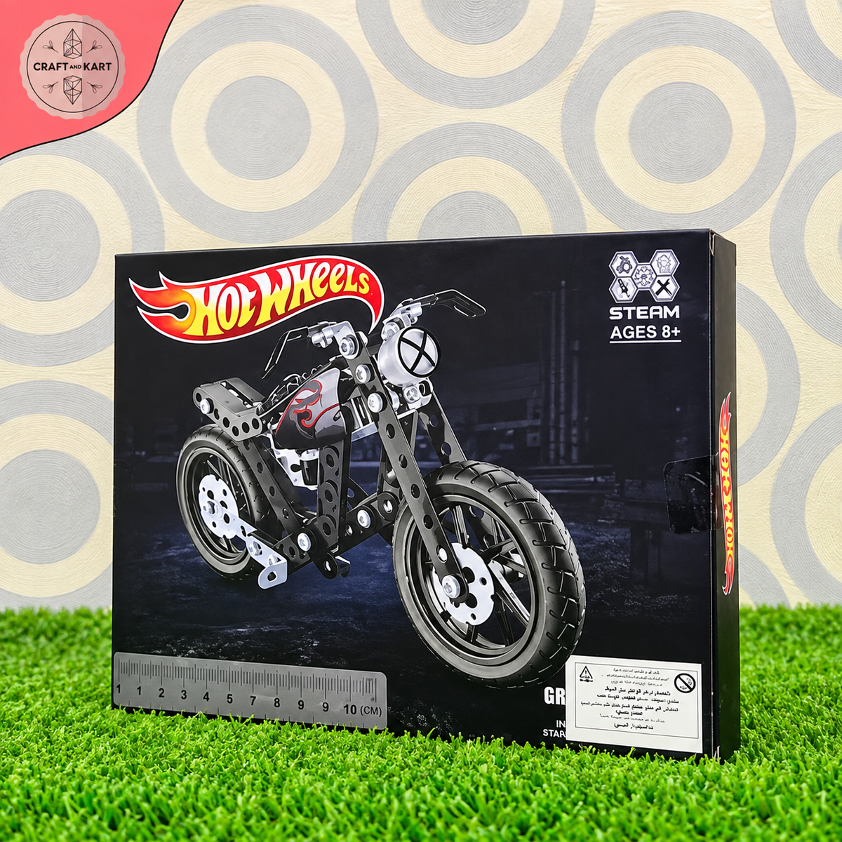 Brick Building Hot Wheel Steam Motorcycle Building Set