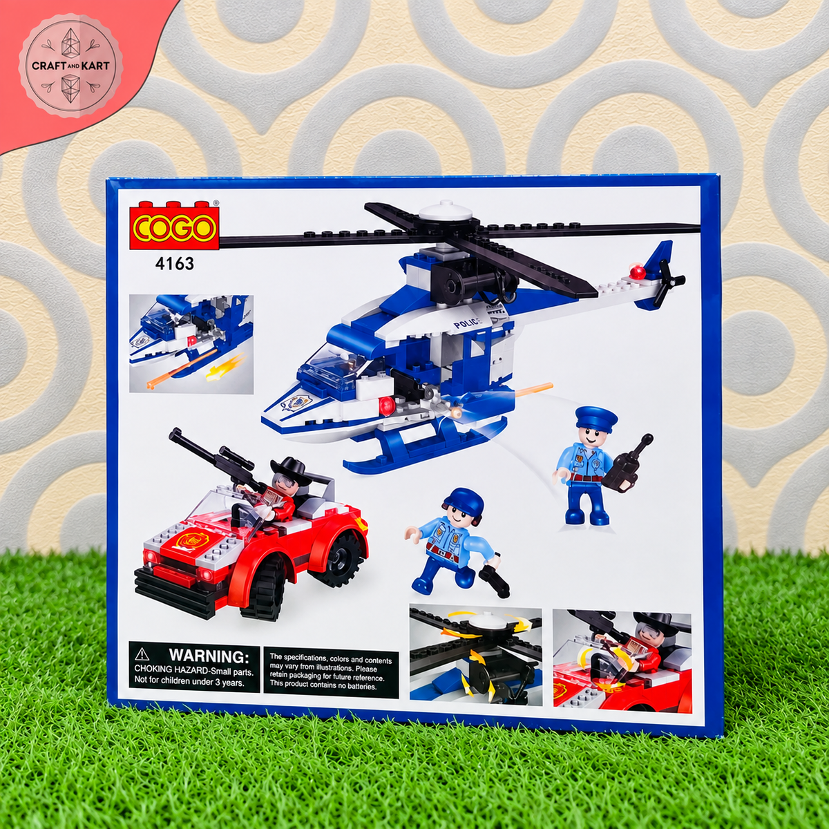 Brick Building COGO Police High Speed Pursuit Building Blocks Set (229 Pcs)