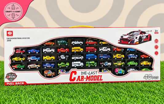 40 PCS Pull Back Die-Cast Toy Cars Set for Kids – Mini Racing Cars Collection & Car Model Toys