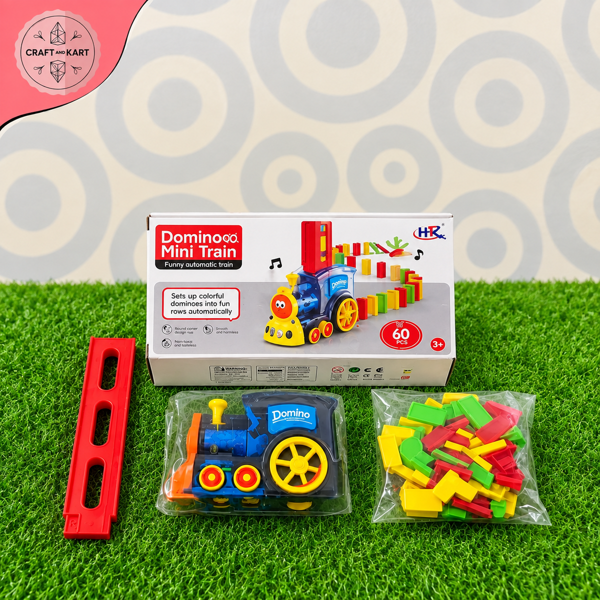 Domino Mini Train Automatic Dominoes Set – 60 Pcs Kids Toy