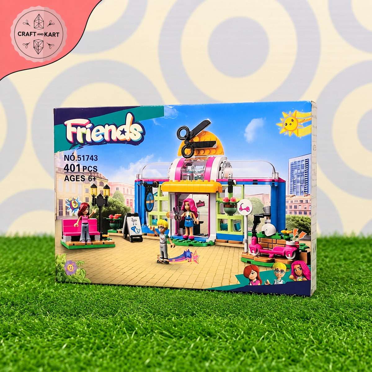 Friends Hair Salon Building Block Set (401 Pieces) | Craft & Kart