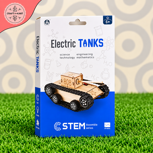 STEM Electric Tank DIY Assembly Kit for Kids 6+ | Educational Science, Engineering & Technology Building Toy