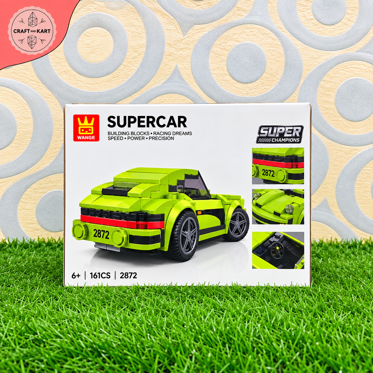 Supercar Building Blocks Toy Car Set – Creative DIY Racing Sports Car Construction Kit for Kids