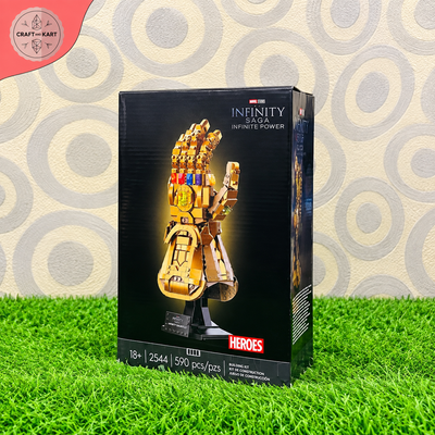 Brick Building Infinity Gauntlet Building Blocks Set – 590 Pieces Super Hero Collectible Display Model for Adults & Teens