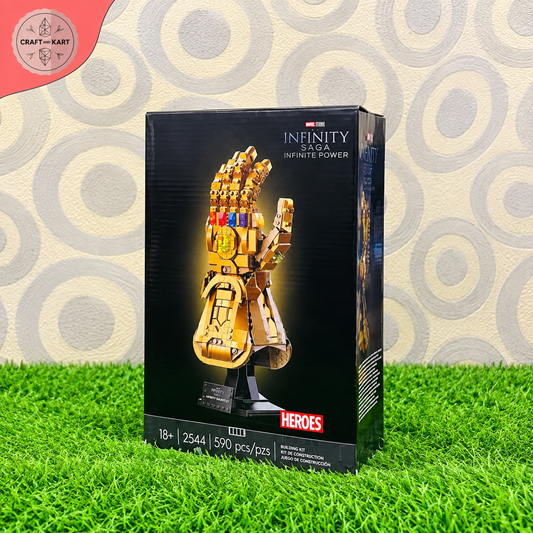 Brick Building Infinity Gauntlet Building Blocks Set – 590 Pieces Super Hero Collectible Display Model for Adults & Teens | Craft & Kart