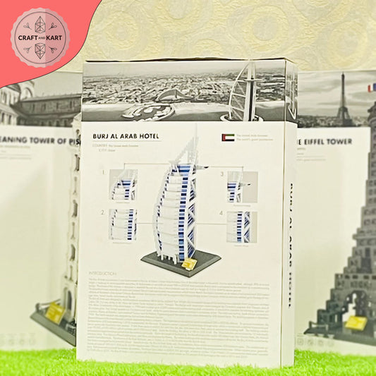 Burj Al Arab Hotel Building Blocks Set (720 Pieces) – Premium Dubai Architecture Model Kit for Adults & Kids