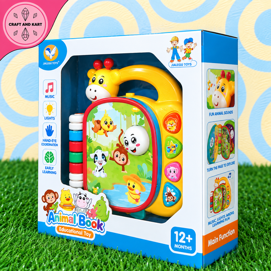 Interactive Animal Book & Bus Educational Musical Toy with Lights & Sounds (12+ Months) | Craft & Kart