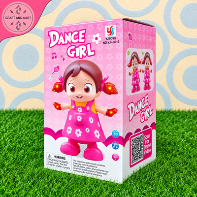 Dancing Girl Musical Toy – Singing & Dancing Interactive Doll with Flashing LED Lights for Kids