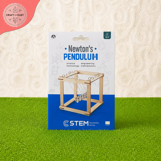 DIY Newton's Cradle Pendulum Wooden STEM Kit for Kids (Ages 6+) – Educational Physics & Science Experiment Assembly Model Toy