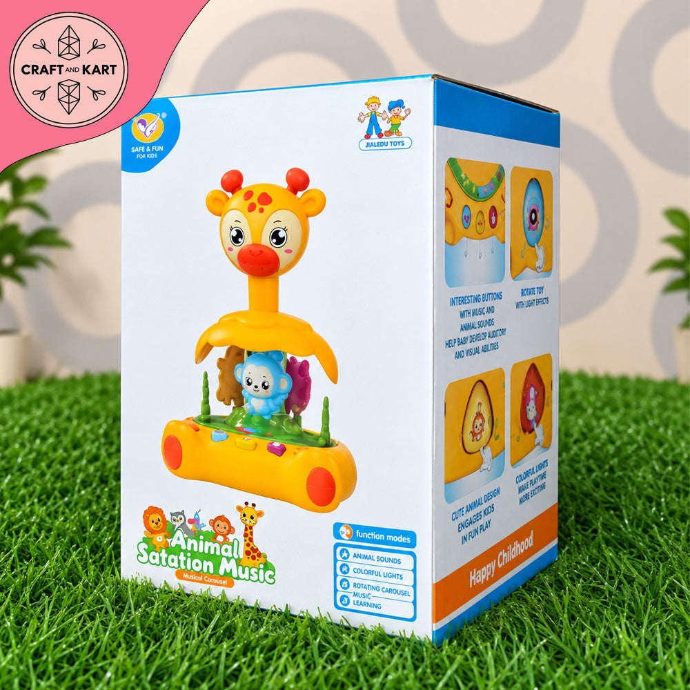 Animal Station Musical Carousel Educational Toy with Lights & Sounds (12+ Months)