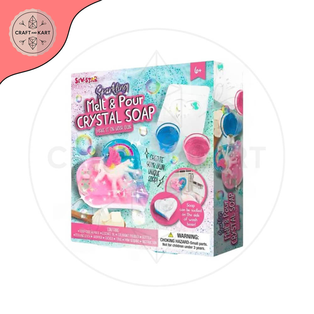 DIY Craft Sparkling melt And Crystal Soap Unicorn