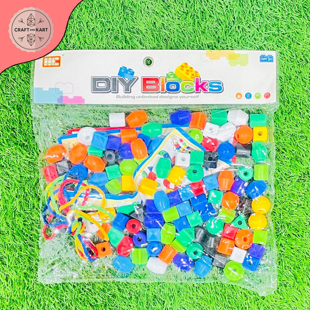 Kids Lacing Button Block Bag For Fun