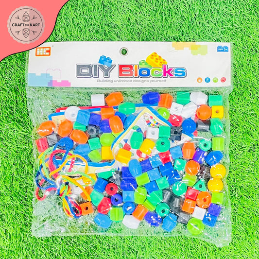 Kids Lacing Button Block Bag For Fun